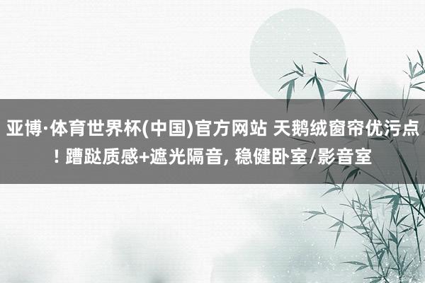 亚博·体育世界杯(中国)官方网站 天鹅绒窗帘优污点! 蹧跶质感+遮光隔音, 稳健卧室/影音室